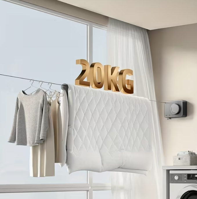 Invisible Retractable Clothes Drying Rope – Smart Drying, Zero Clutter