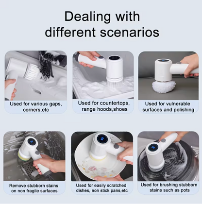 Ultimate 4-in-1 electric cleaning brush
